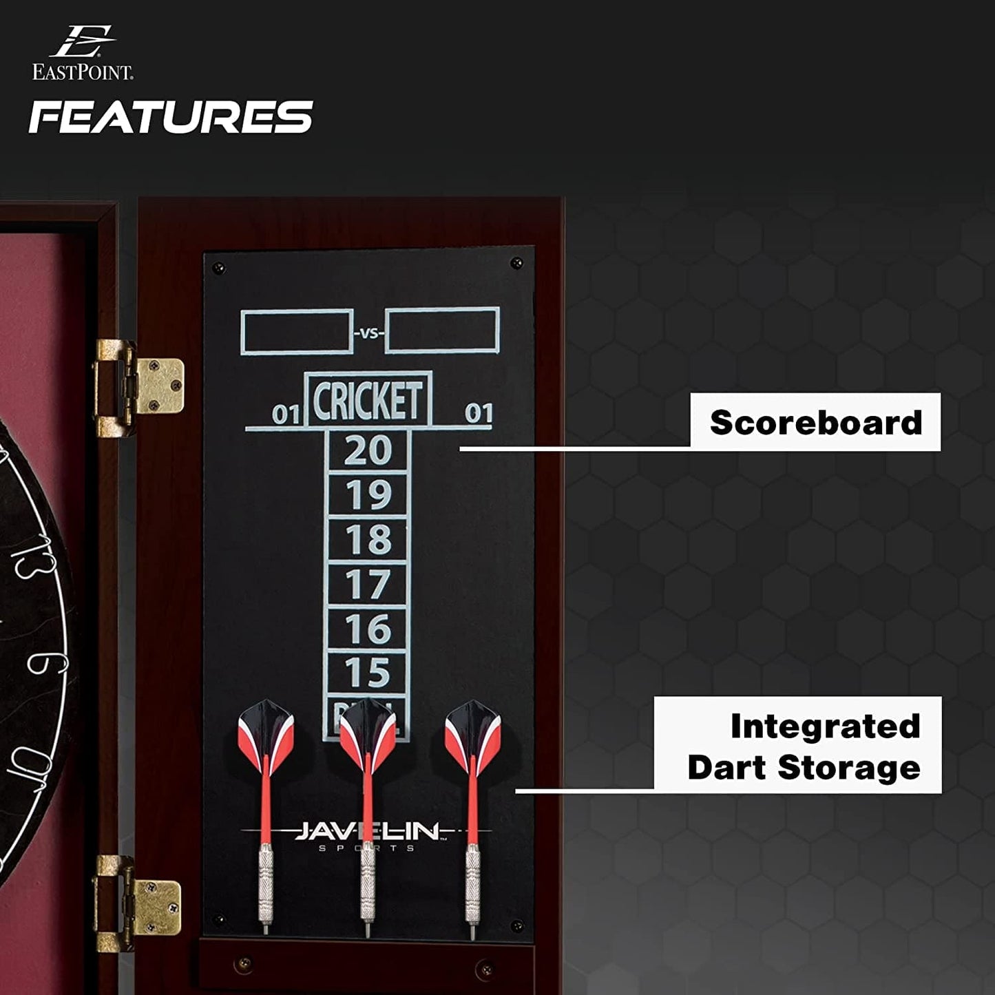 Bristle Dartboard and Cabinet Sets- Features Easy Assembly - Complete with All Accessories